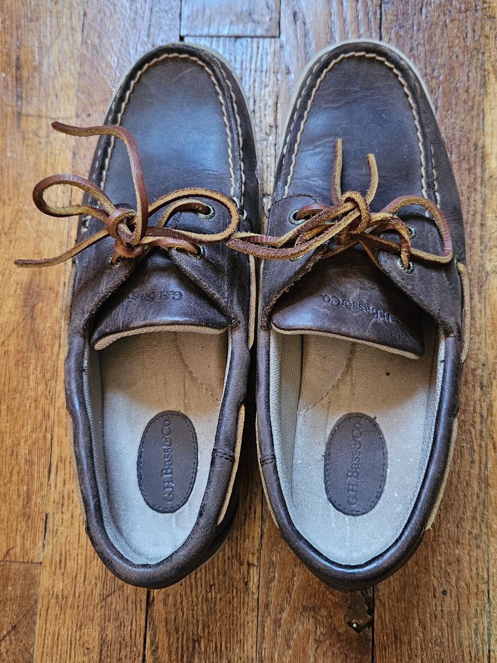 G.H. Bass & Co. Brown Leather Women's Boat Loafers